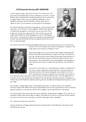 A preview of a PDF biography for Parsons, Ernest Ian